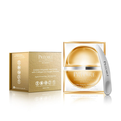 Predire - Golden Magnetic Mud Mask Rich Collagen & Oxygen Booster With Apple & Grape Stem Cell